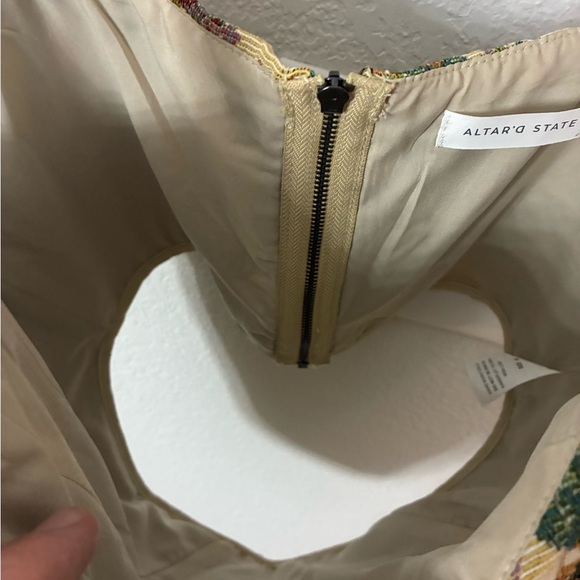 Altar’d State Floral Corset Crop Top Size M Cottagecore Bustier - Picture 3 of 4